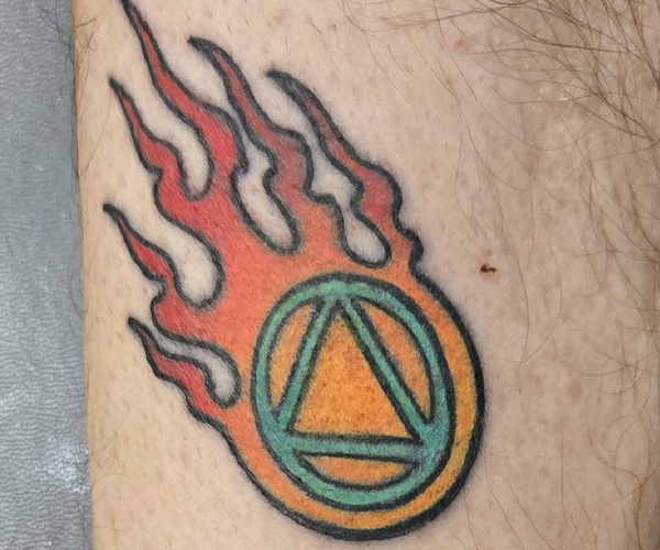 restored tattoo of a symbol